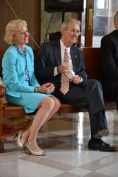 Judge Robert L. Childers and his wife Amy Amundsen.