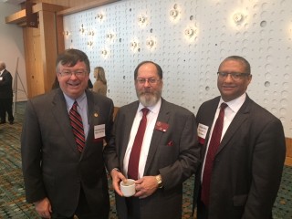 Chancellor Bill Young, John Kitch and Chancellor Russell Perkins