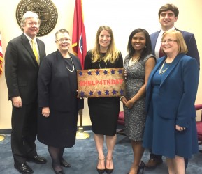 TN Supreme Court Justice Roger Page at the Supreme Court Building in Jackson, along with AOC staff and West Tennessee Legal Services