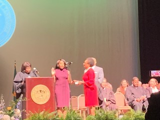 New Judge Jennifer Fitzgerald sworn-in by federal Judge Bernice Donald