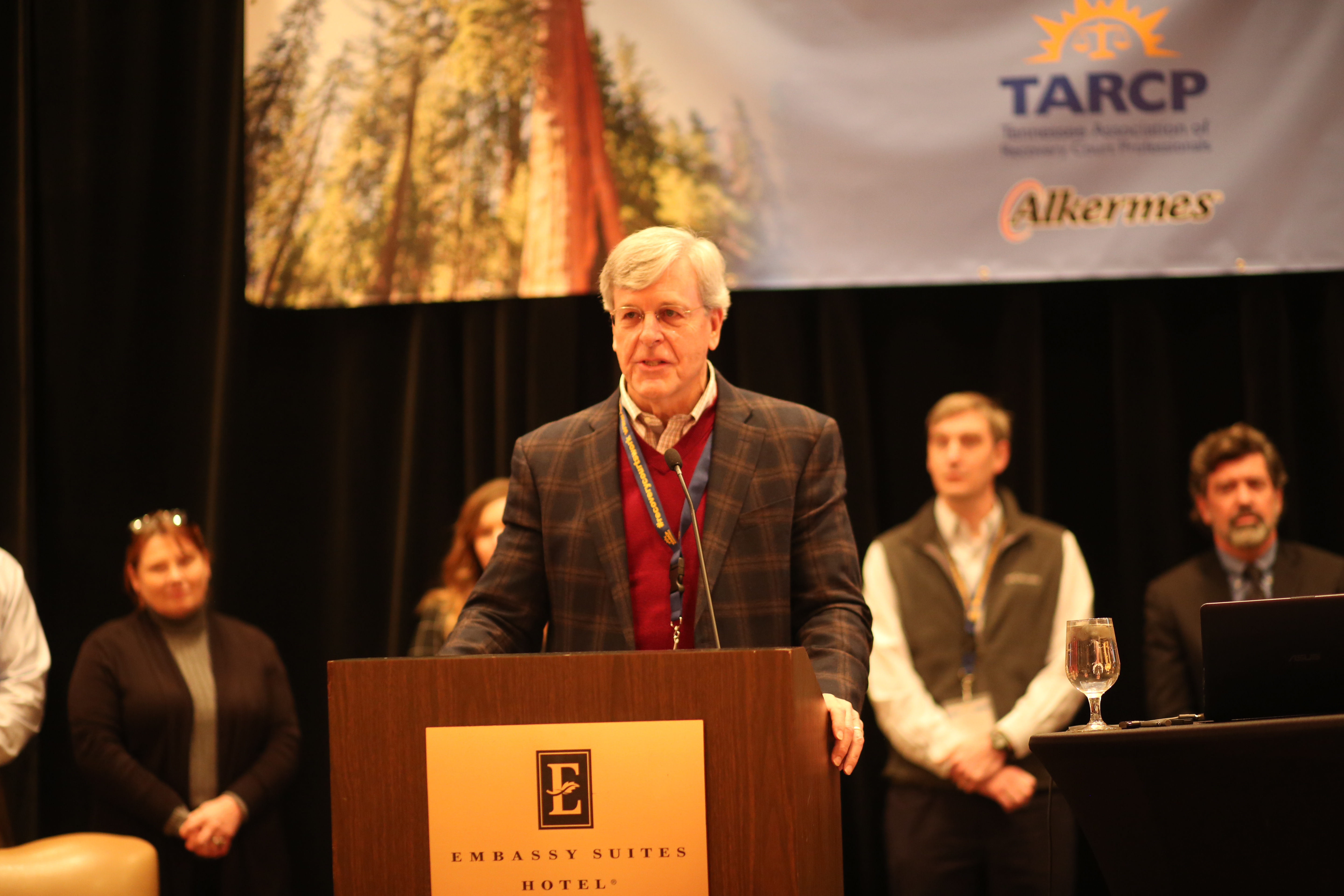 Judge James G. Martin III speaks after being named a recipient of the 2019 Making a Difference Award.