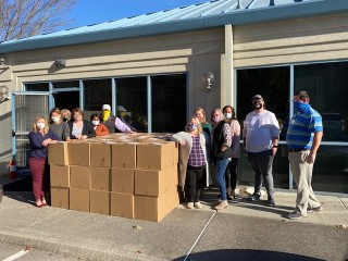 Knox County Safe Baby Court staff and community partners worked to give out boxes of food as well as presents to local families