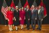 Justice Sarah Campbell, Chief Justice Holly Kirby, Justice Mary L. Wagner, Governor Bill Lee, Justice Jeff Bivins and Justice Dwight Tarwater